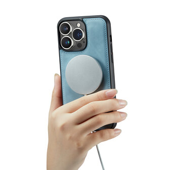 iPhone 15 Aqua Blue - 2 in 1 MagSafe Book Case
