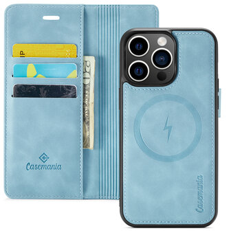 iPhone 15 Aqua Blue - 2 in 1 MagSafe Book Case