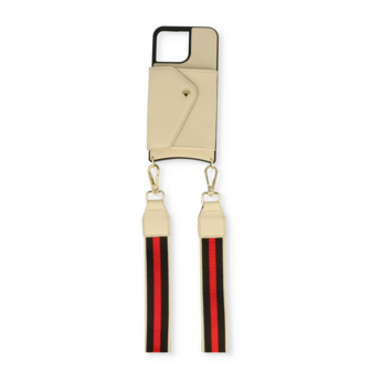 iPhone 14 Pro Max Wit - Back Cover met Band