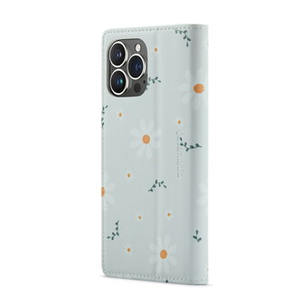 iPhone 14 Pro met Madeliefje Print - Book Case