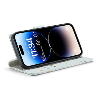iPhone 14 Pro met Madeliefje Print - Book Case