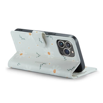 iPhone 14 Pro met Madeliefje Print - Book Case