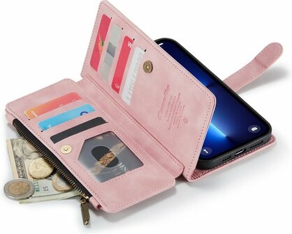 iPhone 13 Pro Pale Pink - Book Case met Rits