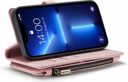 iPhone 13 Pro Pale Pink - Book Case met Rits