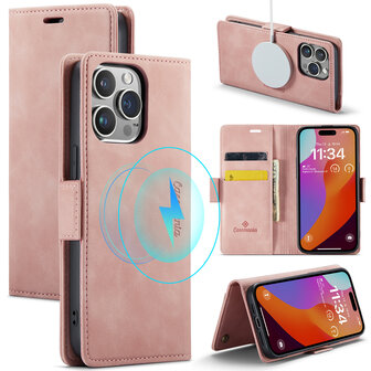 iPhone 15 Pro Pale Pink - MagSafe Book Case