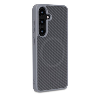 Samsung S25 Plus - Grijs - Carbon MagSafe Back Cover