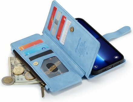 iPhone 13 Pro Max Sky Blue - Book Case met Rits