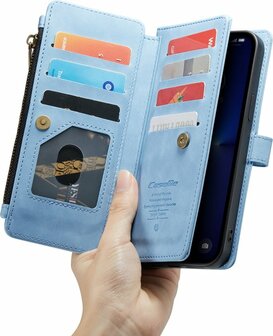 iPhone 13 Pro Max Sky Blue - Book Case met Rits