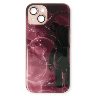 iPhone 13 Rood - MagSafe TPU Marmer