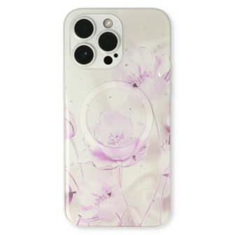 iPhone 14 Pro Paars - MagSafe TPU Marmer