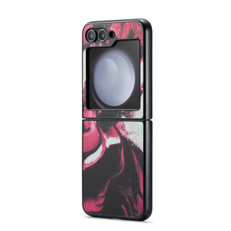 Samsung Z Flip 5 Red Rhodonite - Marmer Book Case