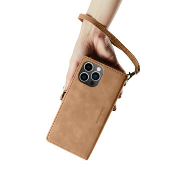 iPhone 15 Sienna Brown- MagSafe Book Case met Rits