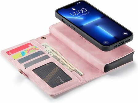 iPhone 13 Mini Pale Pink - 2 in 1 Extra Vakken Book Case