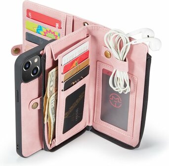 iPhone 13 Mini Pale Pink - 2 in 1 Extra Vakken Book Case