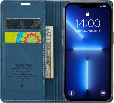 iPhone 12 Pro Max Navy Blue - Book Case