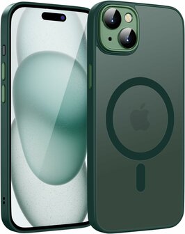 iPhone 15 - Groen - Matte Armor - Geschikt voor MagSafe