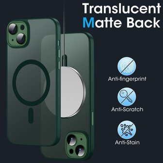 iPhone 15 - Groen - Matte Armor - Geschikt voor MagSafe