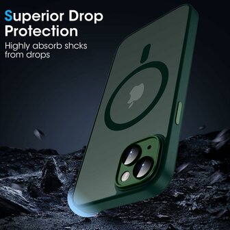 iPhone 15 - Groen - Matte Armor - Geschikt voor MagSafe