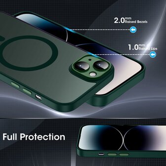 iPhone 15 - Groen - Matte Armor - Geschikt voor MagSafe
