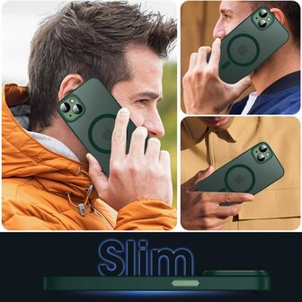 iPhone 15 - Groen - Matte Armor - Geschikt voor MagSafe