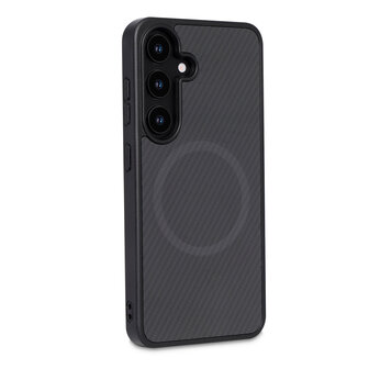 Samsung S25 - Zwart - Carbon MagSafe Back Cover