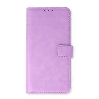 iPhone 15 - Book Case &amp;amp; Privacy Glas - Paars