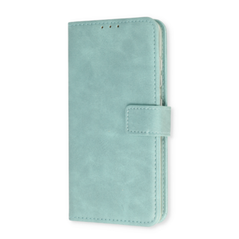 iPhone 15 - Book Case &amp;amp; Glas - Licht Blauw