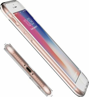 iPhone SE 2022-2020 - Back Cover &amp;amp; 2x Glas - Transparant