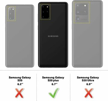 Samsung S20 Plus - Clear View Case - Blauw
