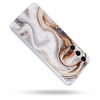 Samsung A16 - Marmer Back Cover - Wit