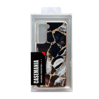Samsung A34 5G - Marmer Back Cover - Zwart