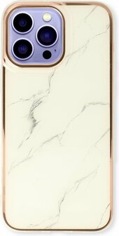 iPhone 13 Pro - Marmer Back Cover - Wit