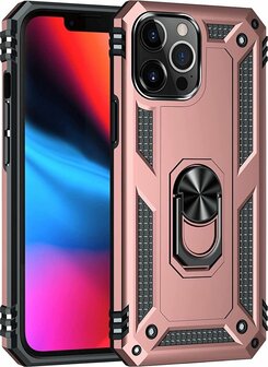 iPhone 13 Pro Rosegoud - Armor met Kickstand Ring