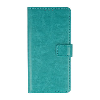 Moto G9 Plus - Book Case &amp;amp; Glas - Turquoise