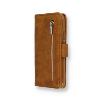iPhone 16 - Bruin - Book Case met Rits