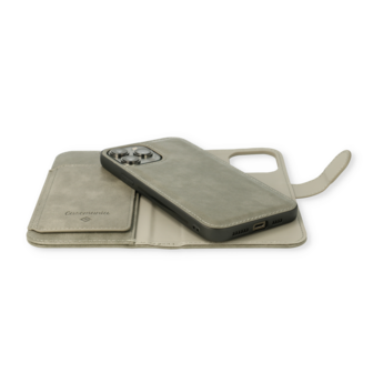 iPhone 13 Pro Grijs - 2 in 1 HQ Book Case met Extra Vakken