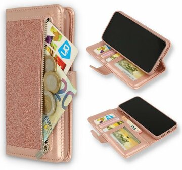 iPhone 11 Rosegoud - Rits Book Case