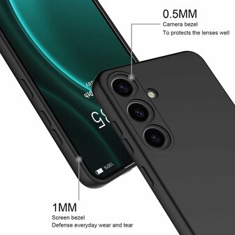 Samsung S25 - TPU Back Cover &amp;amp; 2x Glas - Zwart