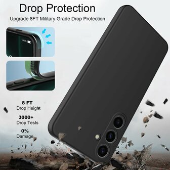 Samsung S25 - TPU Back Cover &amp;amp; 2x Glas - Zwart