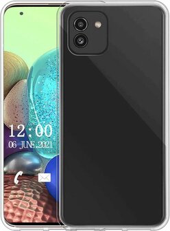 Samsung A03 - Siliconen Back Cover - Transparant