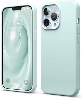 iPhone 13 Pro - Siliconen Back Cover - Turquoise