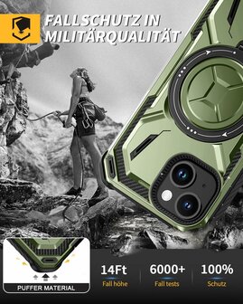 iPhone 15 Plus - Groen - Kickstand - Geschikt voor MagSafe