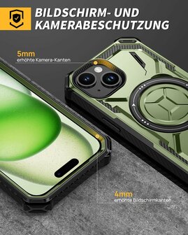 iPhone 15 Plus - Groen - Kickstand - Geschikt voor MagSafe