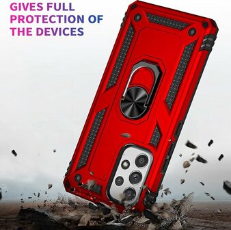 Samsung A23 Rood - Armor met Kickstand Ring