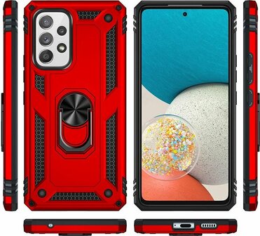 Samsung A23 Rood - Armor met Kickstand Ring