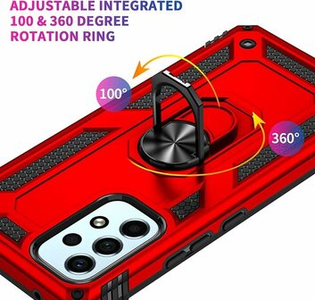 Samsung A23 Rood - Armor met Kickstand Ring