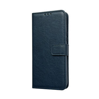 iPhone 15 - Book Case &amp;amp; Glas - Blauw