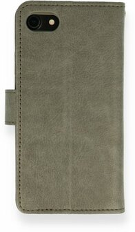 iPhone SE 2022-2020 - HQ Book Case &amp;amp; Glas - Grijs