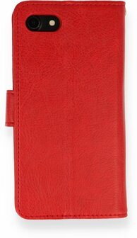 iPhone SE 2022-2020 - HQ Book Case &amp;amp; Glas - Rood