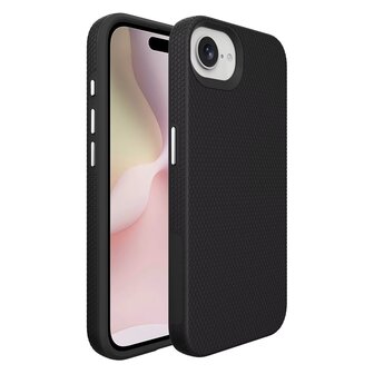 iPhone 16e - Zwart - Anti Slip Matte Armor